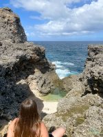 Point de vue des falaises sur la randonnée côtière du Trou du Souffleur, Anse-Bertrand Insolite Guadeloupe